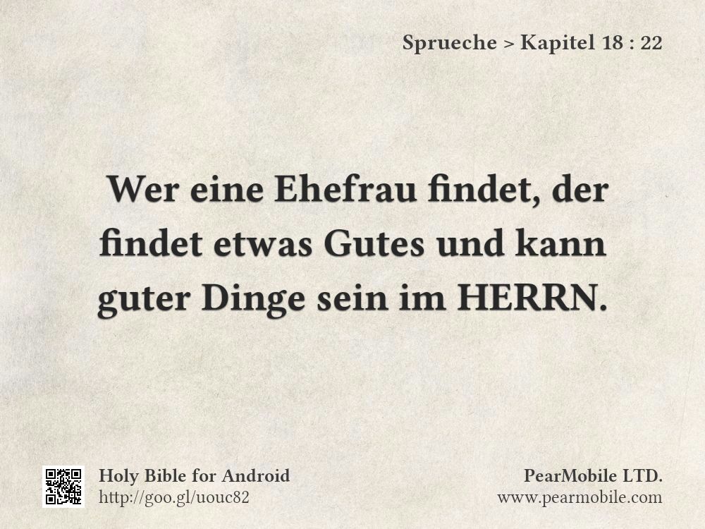 Sprueche, Kapitel 18:22